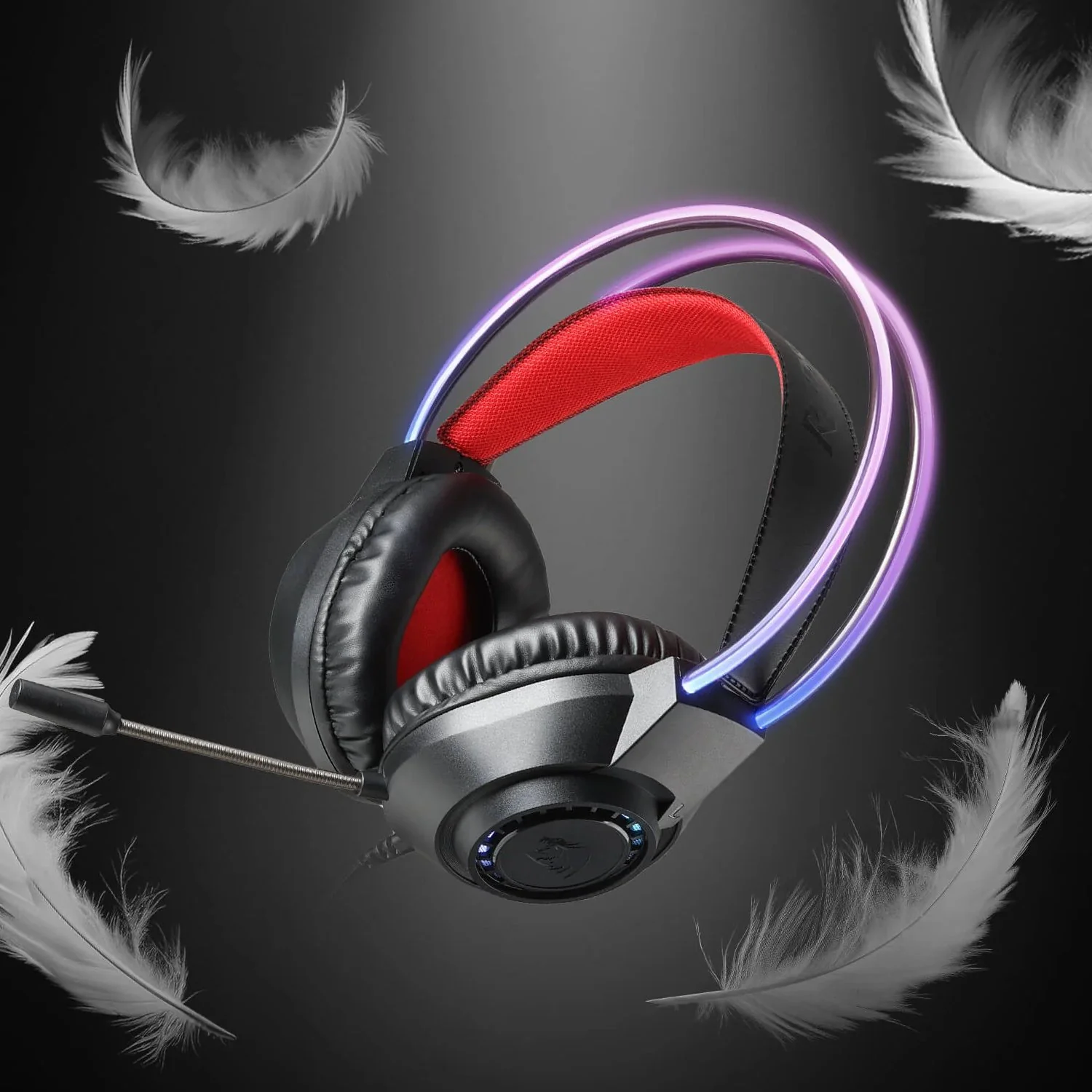 Redragon SCREAM Over-Ear RGB Gaming Headset - Black - Image 4