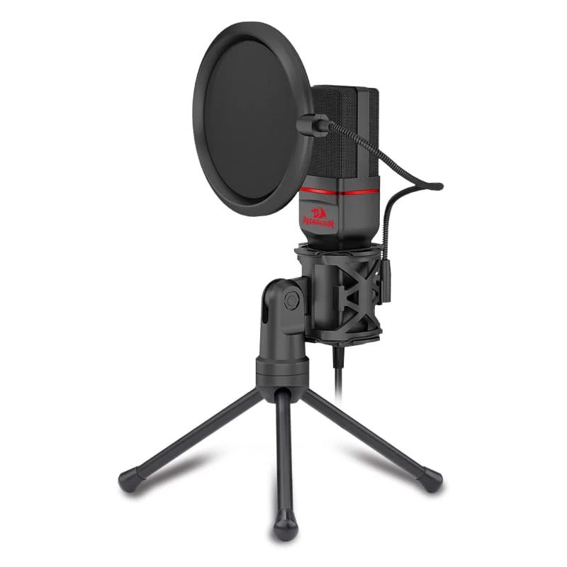 REDRAGON SEYFERT 3.5mm Aux Gaming Mic and Tripod - Black - Image 4