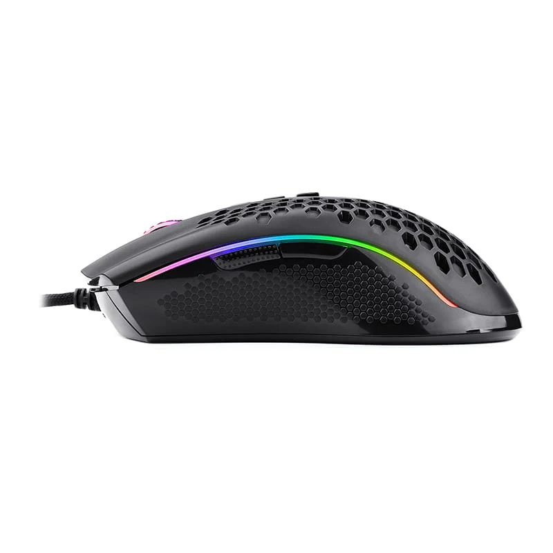 REDRAGON STORM 12400DPI 7 Buttons|Ergonomic Design|P3327 Optical Sensor|Lightweight Body|RGB Backlit gaming Mouse - Black - Image 3