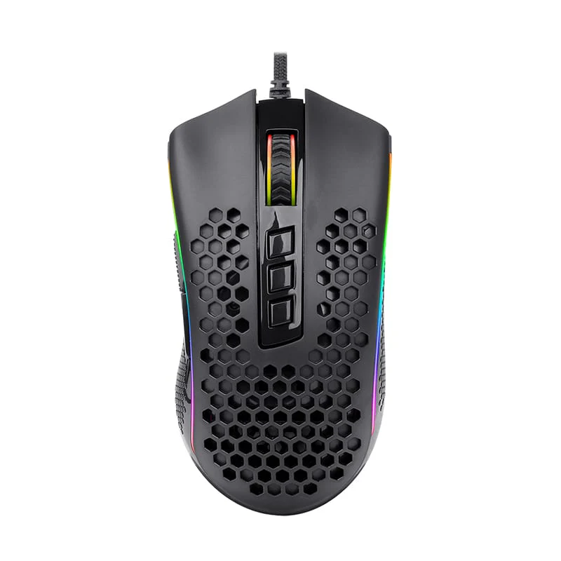 REDRAGON STORM 12400DPI 7 Buttons|Ergonomic Design|P3327 Optical Sensor|Lightweight Body|RGB Backlit gaming Mouse - Black - Image 6