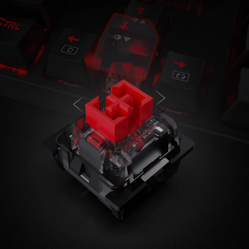 REDRAGON SURARA MECHANICAL RGB Gaming Keyboard - Black - Image 2