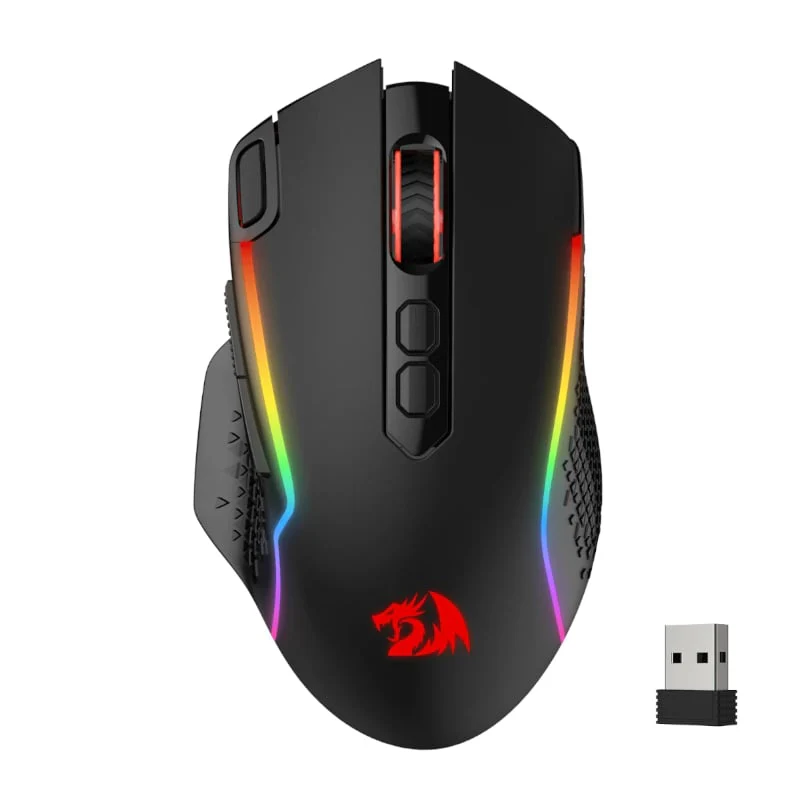 REDRAGON Taipan Pro 10000DPI RGB Wireless Gaming Mouse - Black - Image 7
