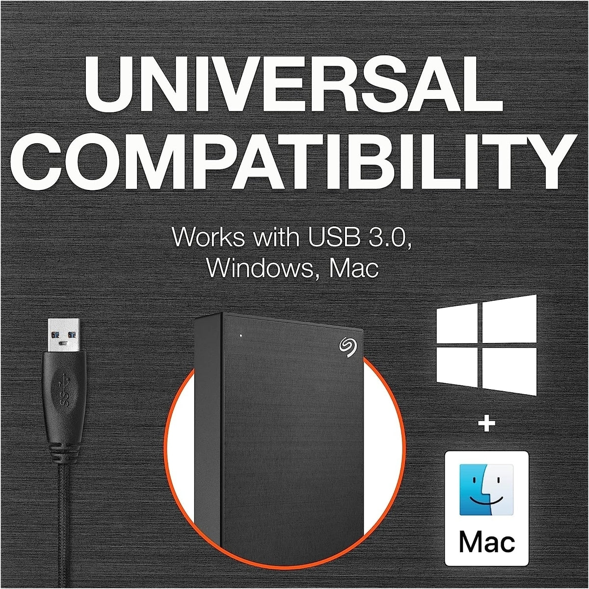 Seagate STKZ5000400 One Touch 5TB; 2.5''; USB 3.0; External HDD - Black; Includes Seagate Rescue data recovery service; 3 Year W - Image 2