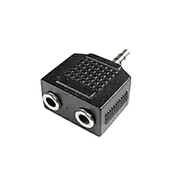 Stereo 3.5mm Male to 2x Stereo 3.5mm Female Adaptor