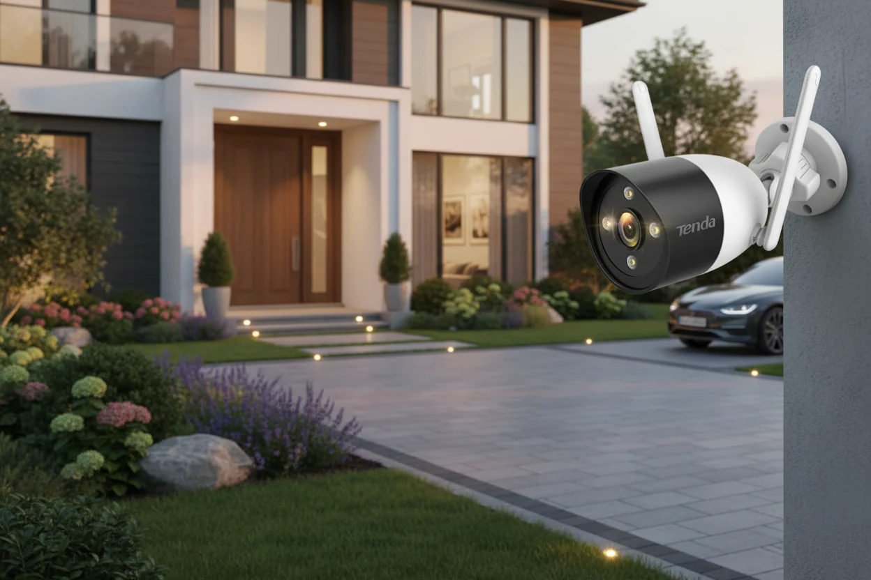 Tenda CT6-WCA 4MP Outdoor Wi-Fi Camera, 2K QHD, Dual Spotlights, IP66 - Image 3