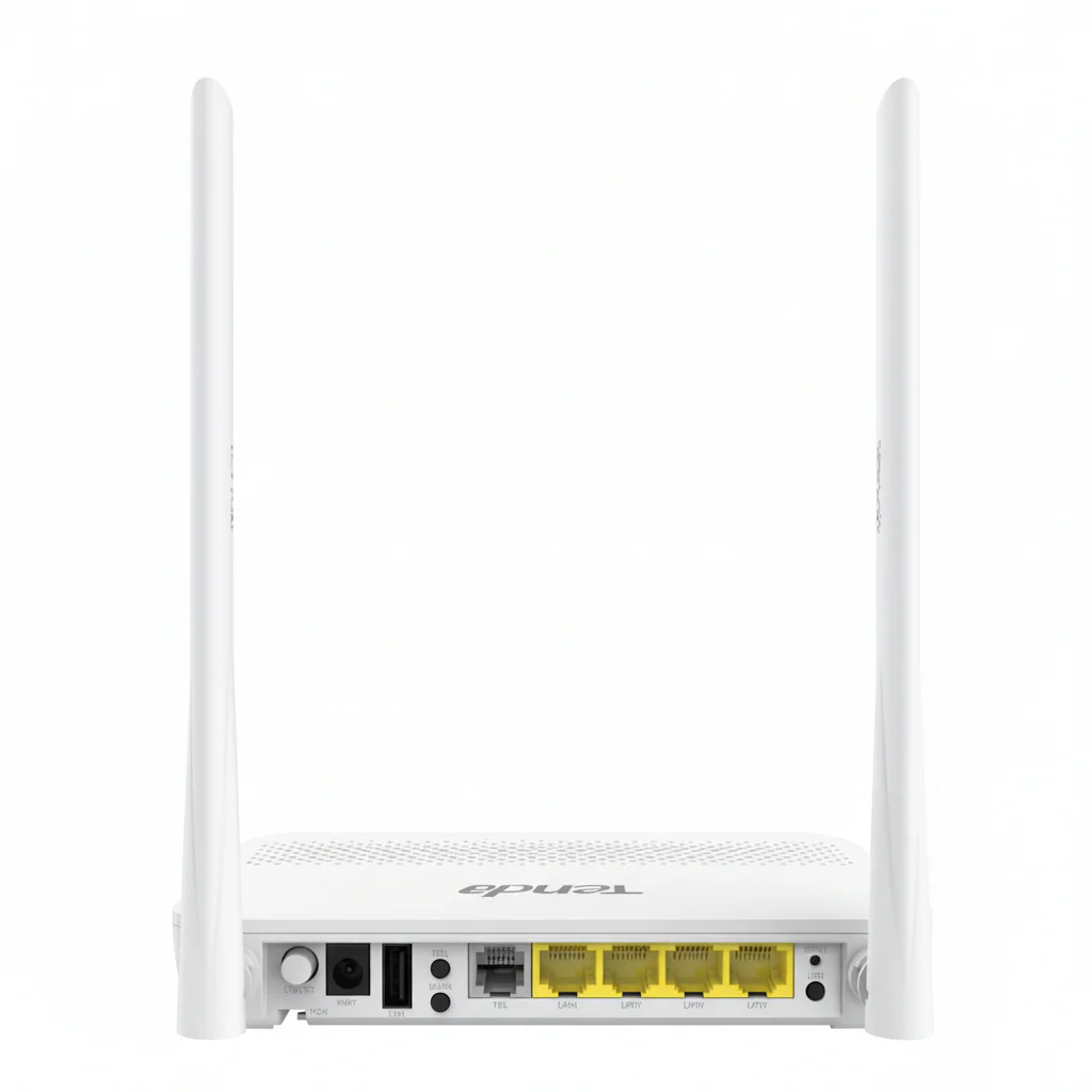 Tenda HG6 N300 GPON ONT Router, 4-Port, 2.4GHz Wi-Fi, VoIP, IPTV - Image 4