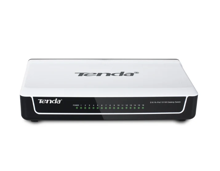 Tenda S16 16-Port 10/100Mbps Fast Ethernet Desktop Switch, Plastic Housing - Image 2