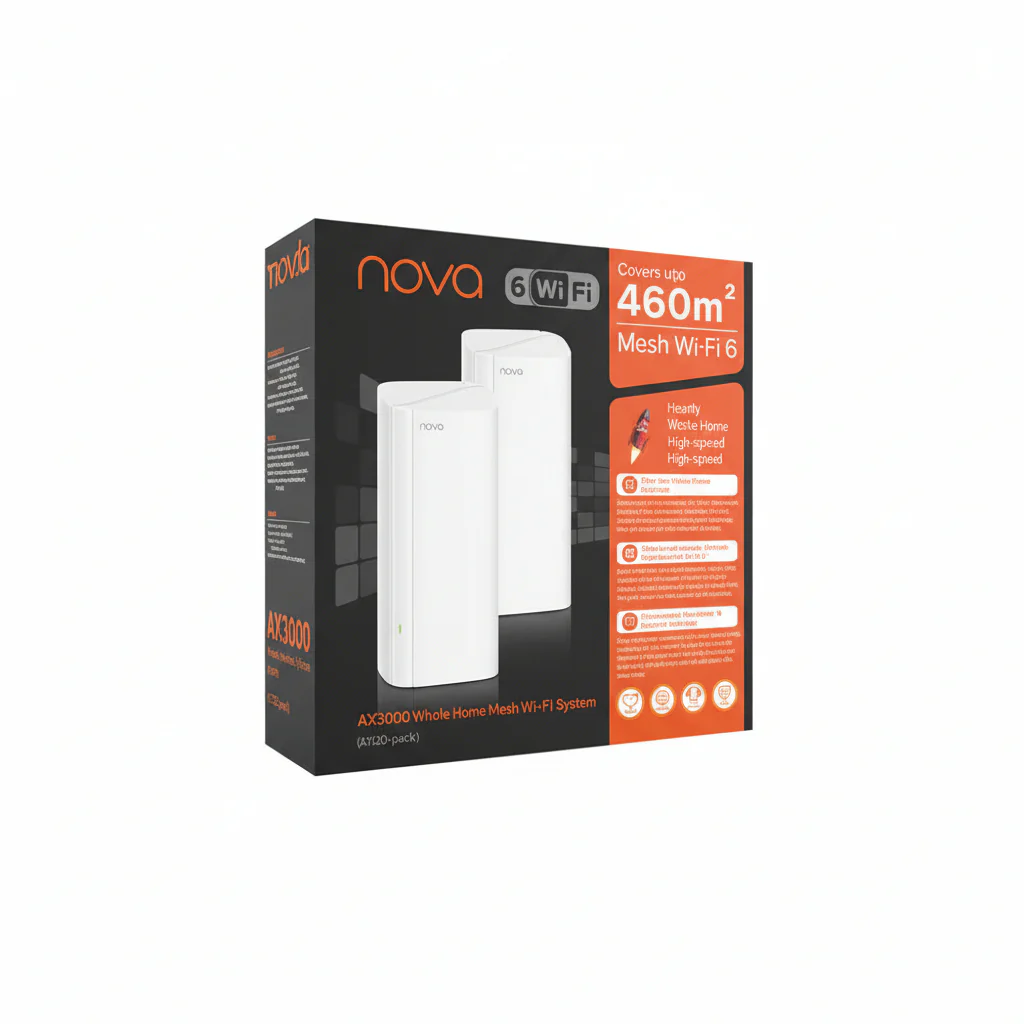 Tenda Nova EX12 AX3000 Whole Home Mesh Wi-Fi 6 System (2-Pack), Tri-Core, 160MHz - Image 4
