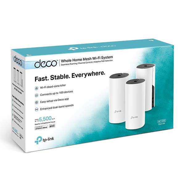 TP-Link Deco M4 AC1200 Whole Home WiFi Mesh - 3 Pack - Image 3
