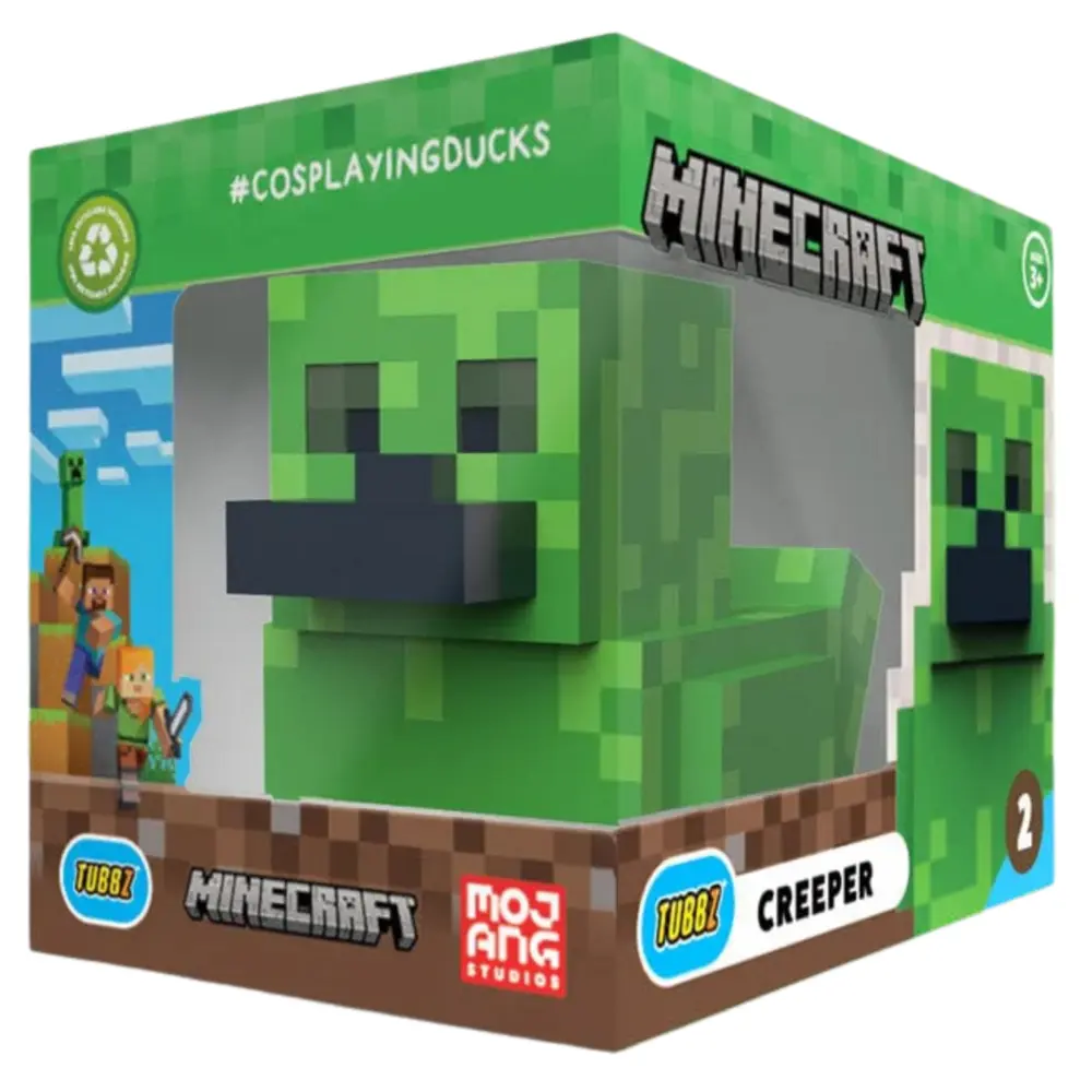 TUBBZ Boxed Minecraft Creeper Vinyl Duck Collectible Figure – Official Licensed PVC Display Toy - Image 6