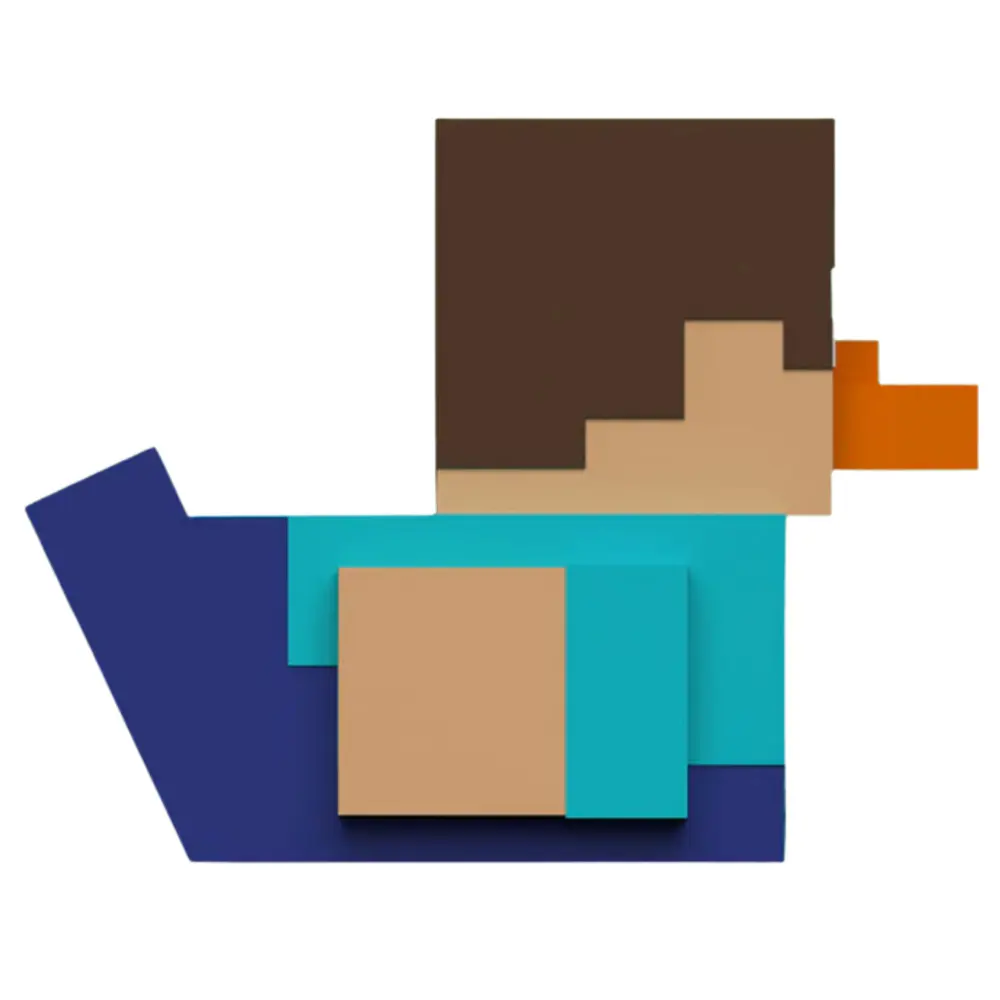 TUBBZ Boxed Minecraft Steve Vinyl Duck Collectible Figure – Official Licensed PVC Display Toy - Image 4