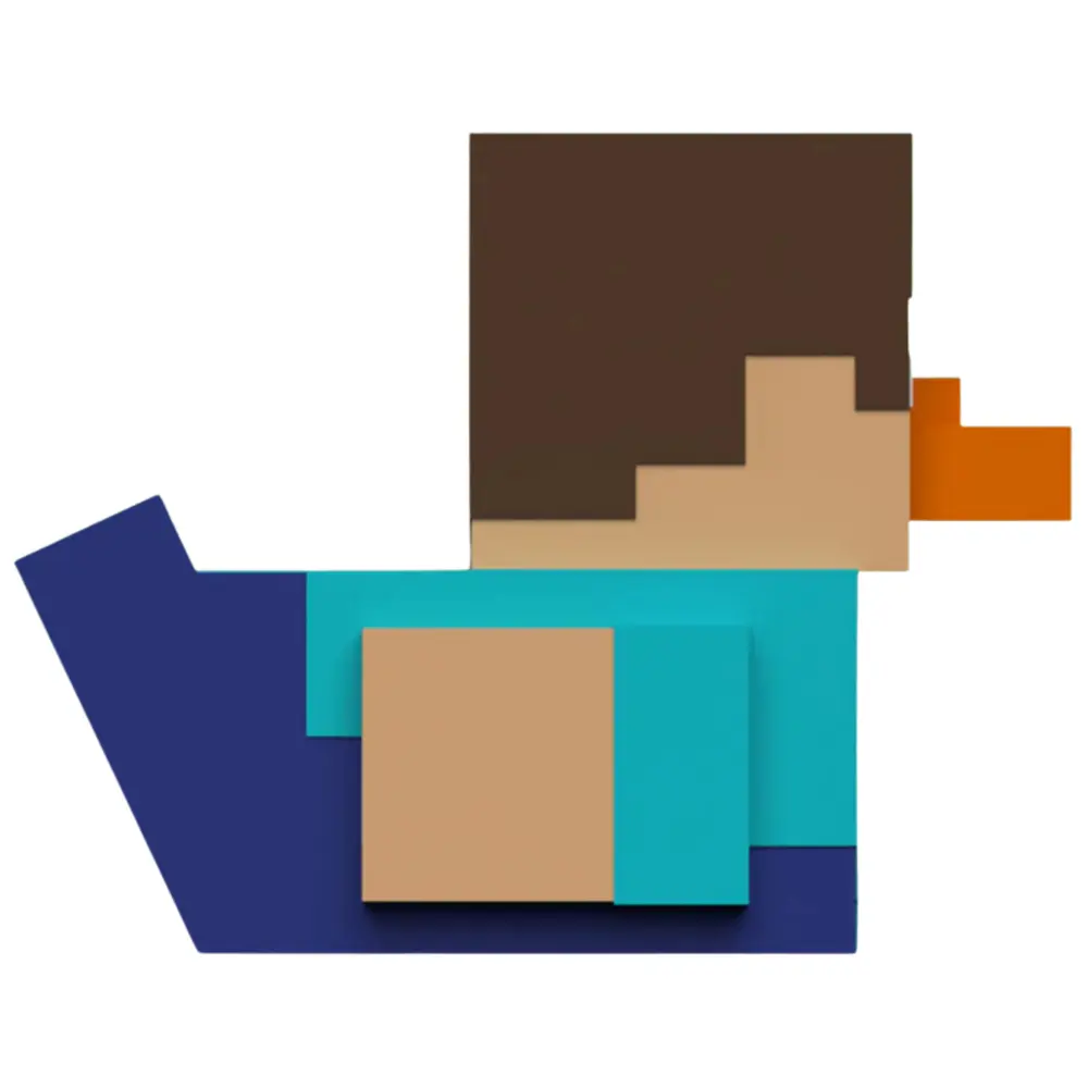 TUBBZ Mini Minecraft Steve Vinyl Duck Collectible Figure – Official Licensed Toy - Image 4