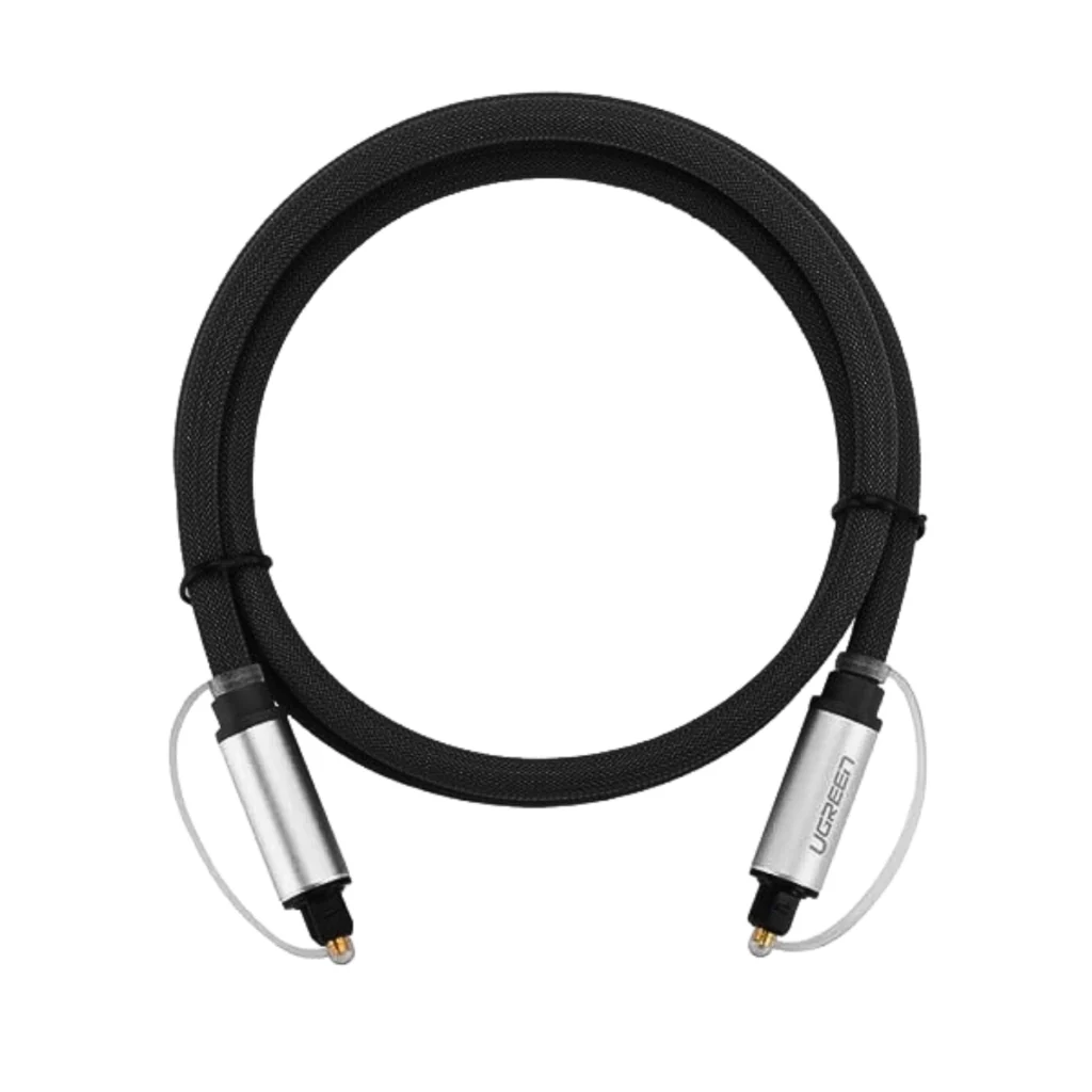 UGreen AV108 Male to Male Toslink Optical Audio Cable 2m–Grey - Image 2