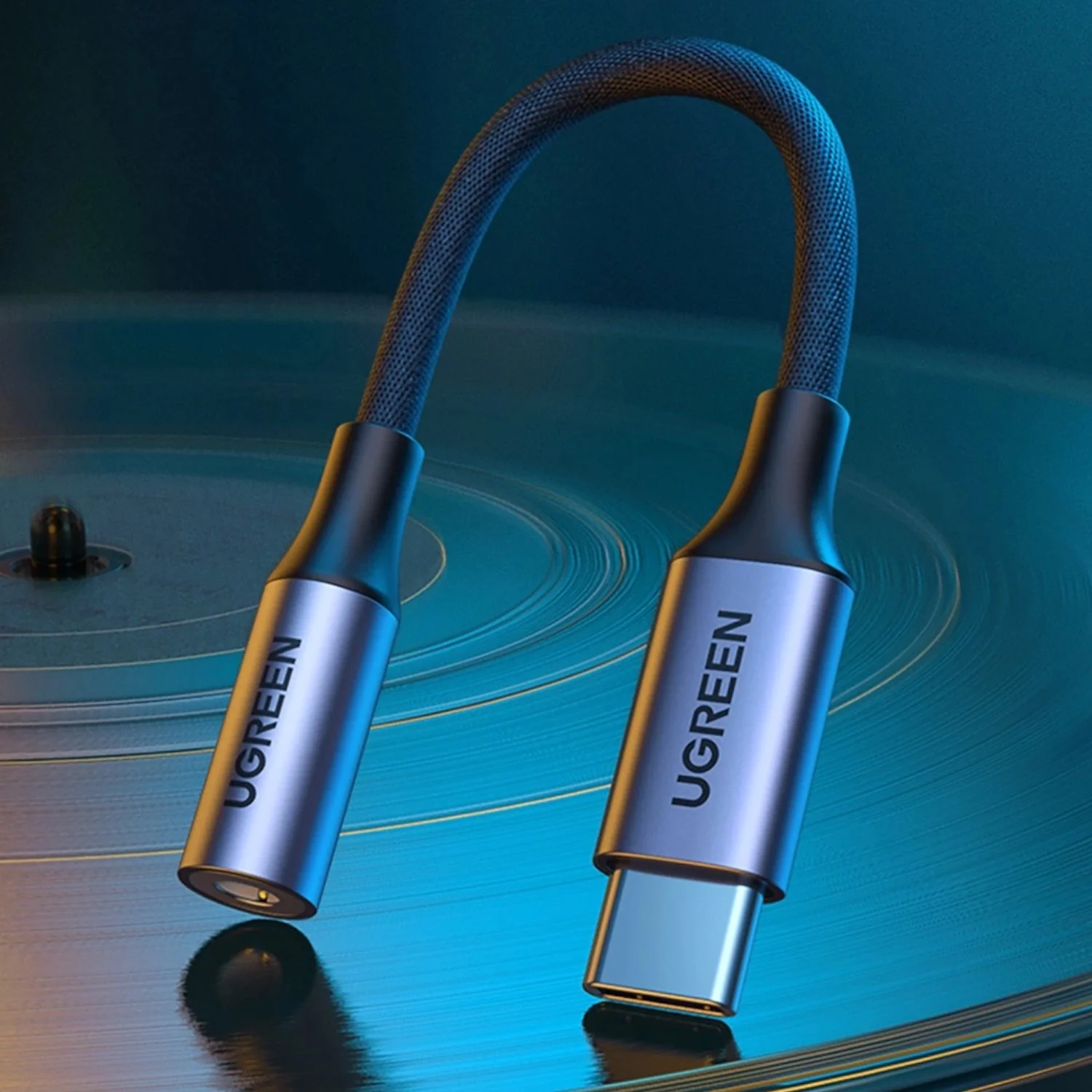UGreen AV161 USB Type-C to 3.5mm 10cm Adapter - Image 3