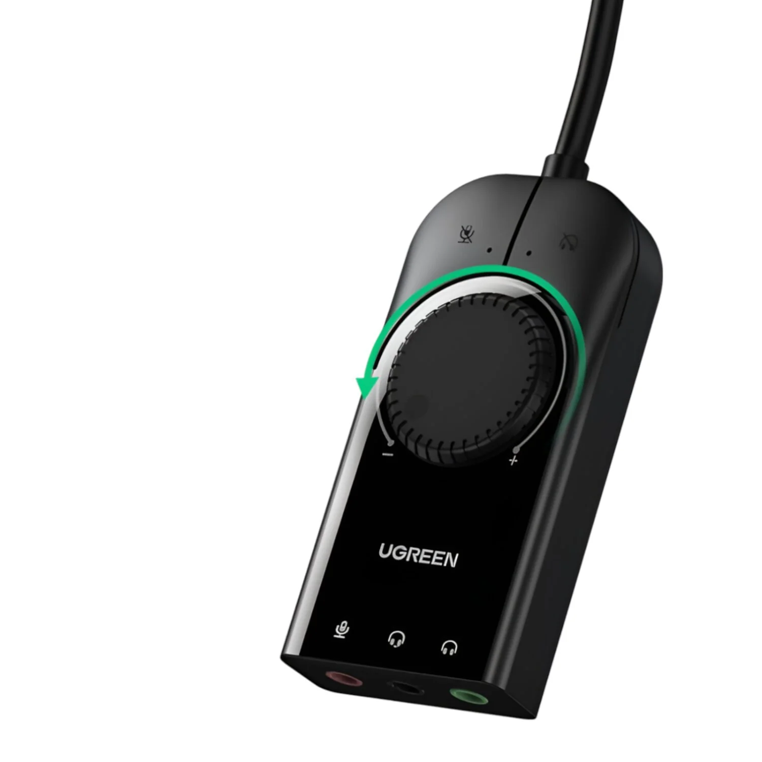 UGREEN CM129-40964 USB-A to 3.5mm External Stereo Sound Adapter - Black - Image 2