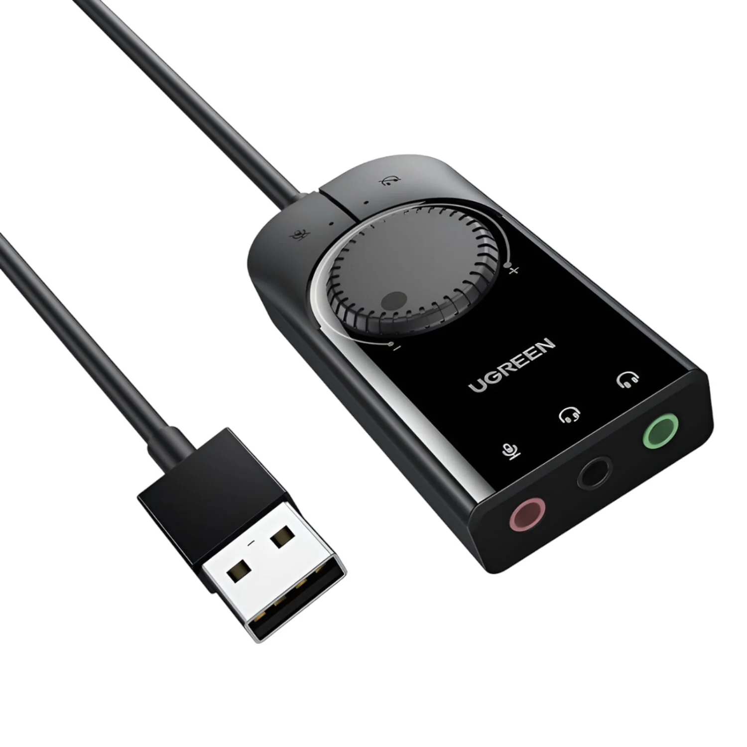 UGREEN CM129-40964 USB-A to 3.5mm External Stereo Sound Adapter - Black - Image 6