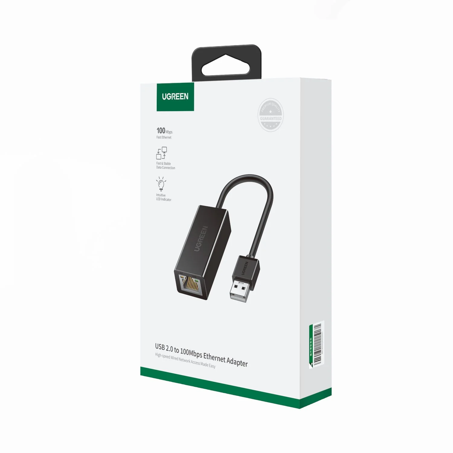 UGREEN CR110 Ethernet Adapter | USB 2.0 to RJ45 - Black - Image 4