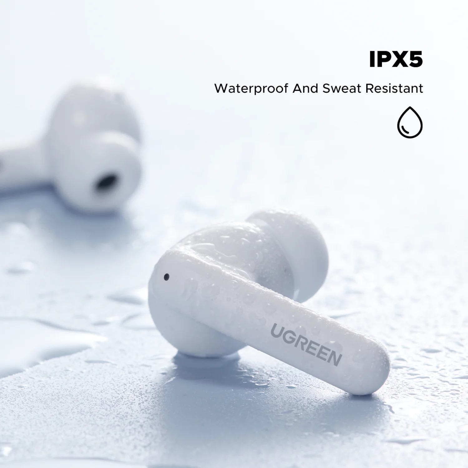 UGreen EchoBuds Magic Wireless (In-Ear Earphones)–White - Image 3