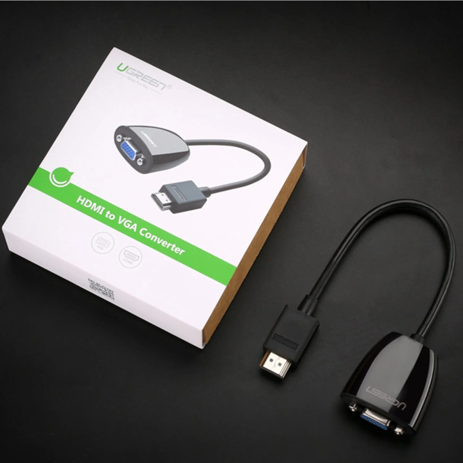 UGREEN HDMI to VGA Converter, 1080p Video Adapter - Black - Image 4