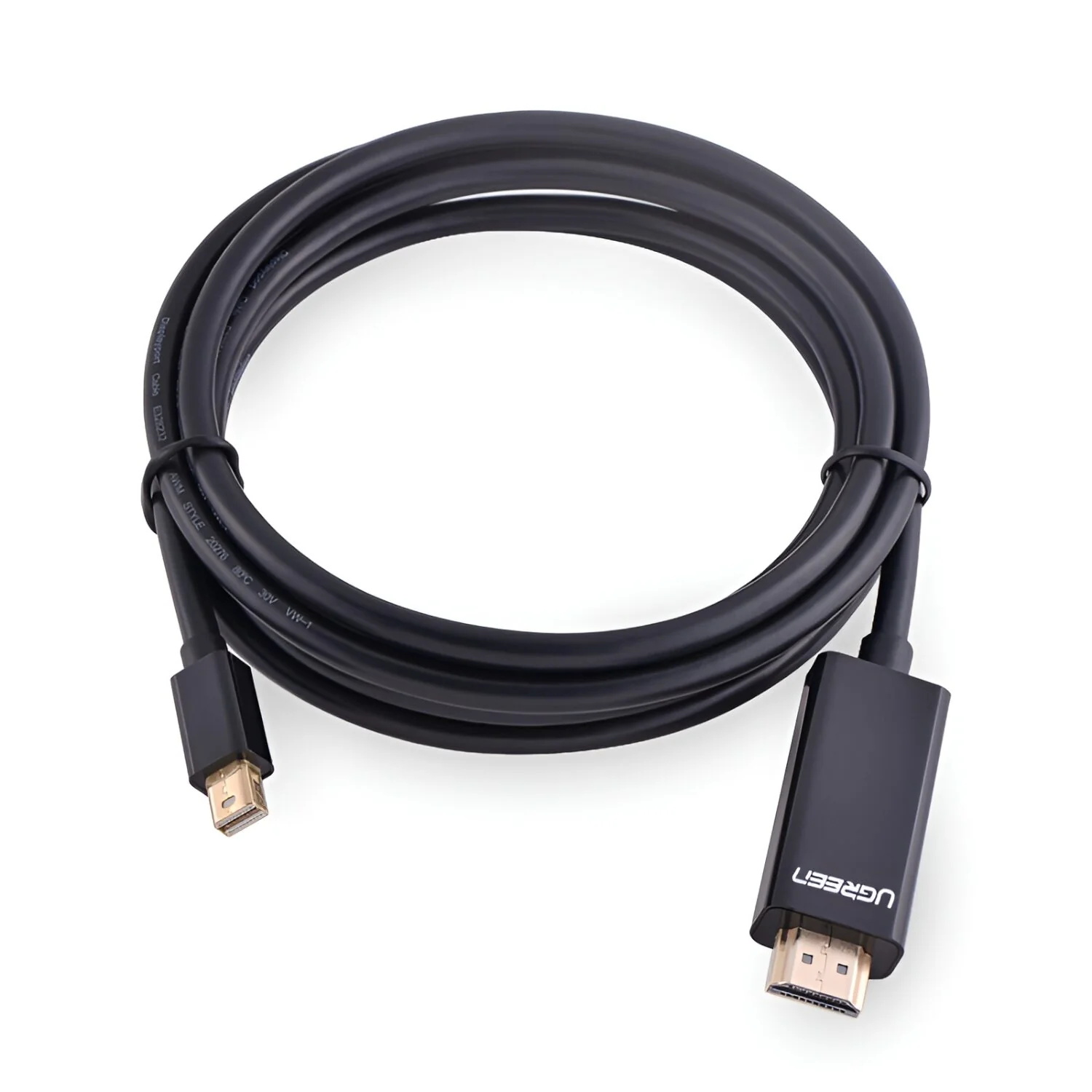 UGREEN Mini DisplayPort Male to 4K@30Hz HDMI Cable 1.5m - Black - Image 2