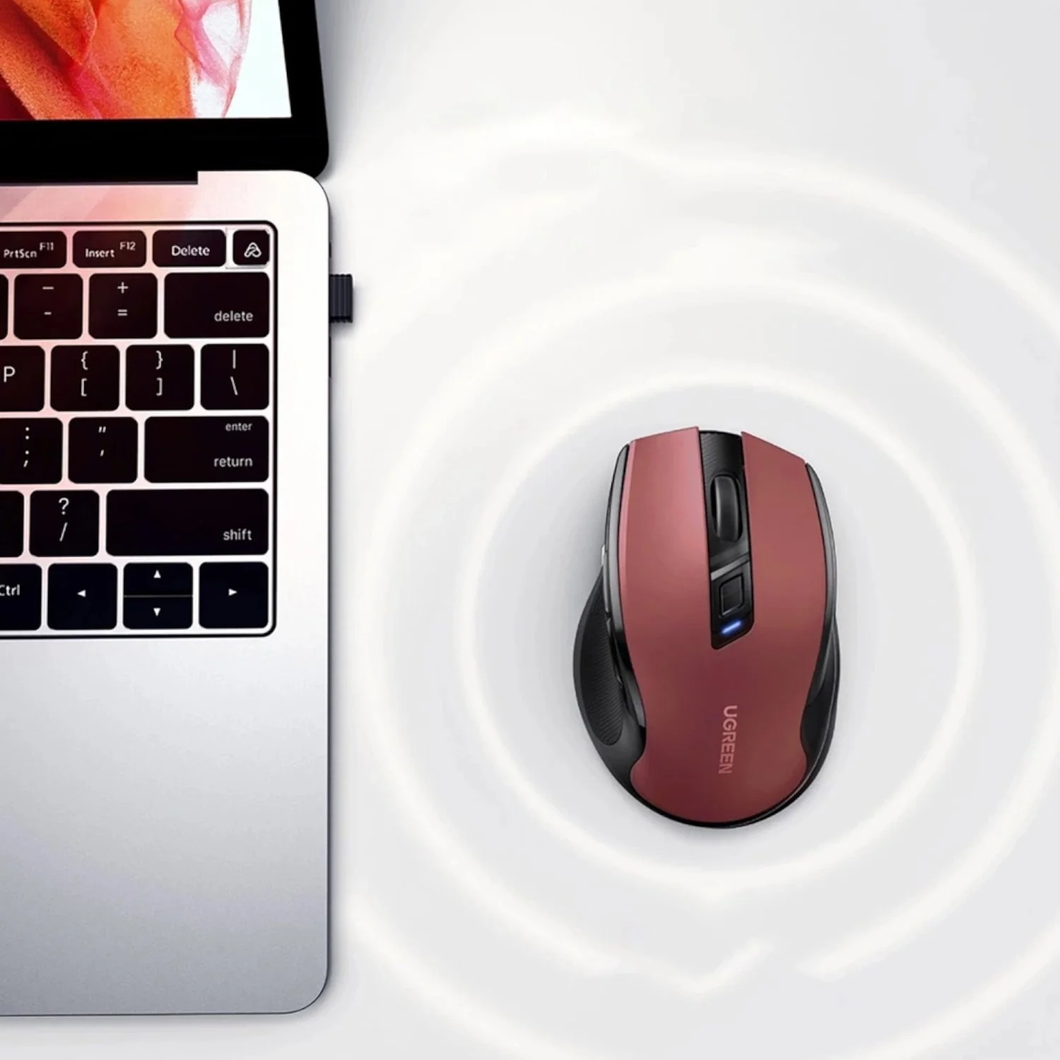 UGreen MU006 2.4GHz Wireless Optical Mouse - Red - Image 4