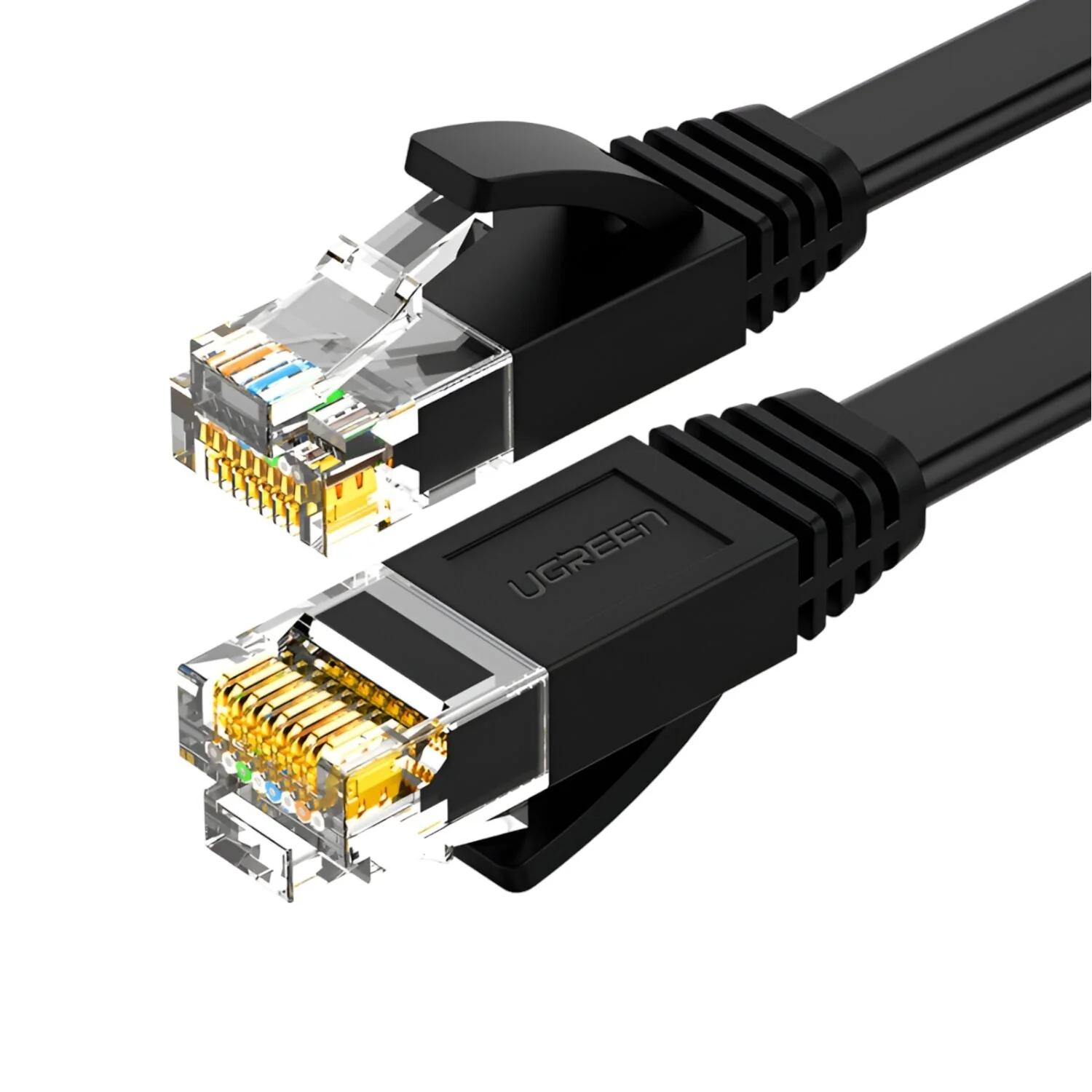 UGREEN NW102 Cat6 U/UTP Flat Ethernet Cable 15m - Black - Image 5