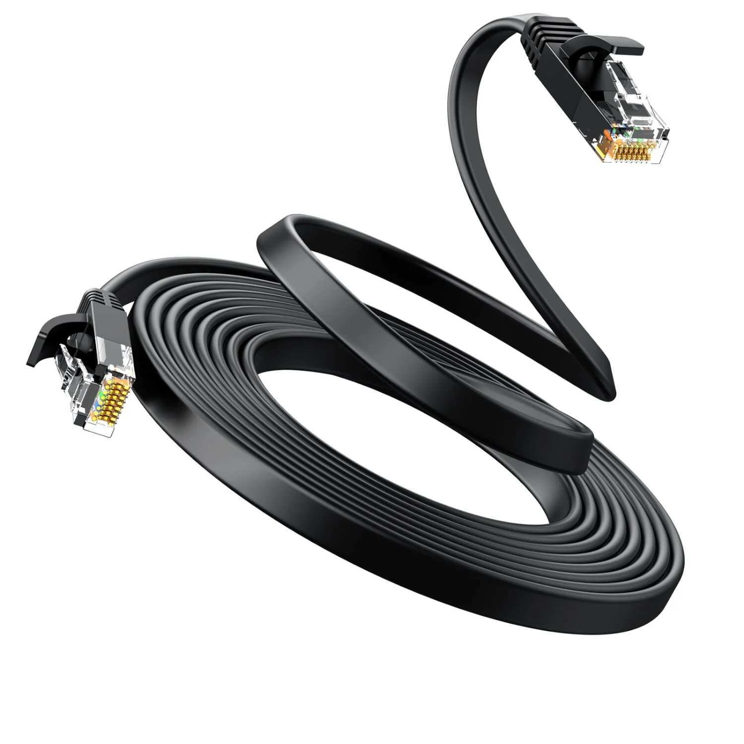 UGREEN NW102 Cat6 U/UTP Flat Ethernet Cable 20m - Black - Image 2