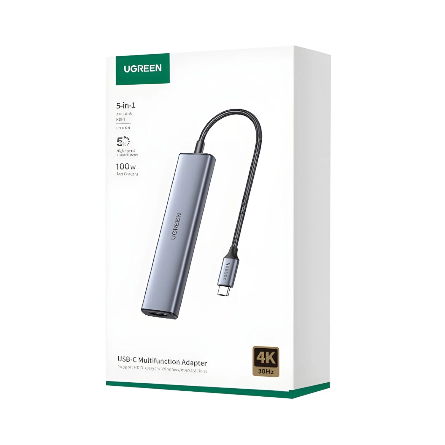 UGREEN Revodok 5-in-1 Type-C Hub | 4K HDMI | Type-C | USB3.0 | USB2.0 - Image 5