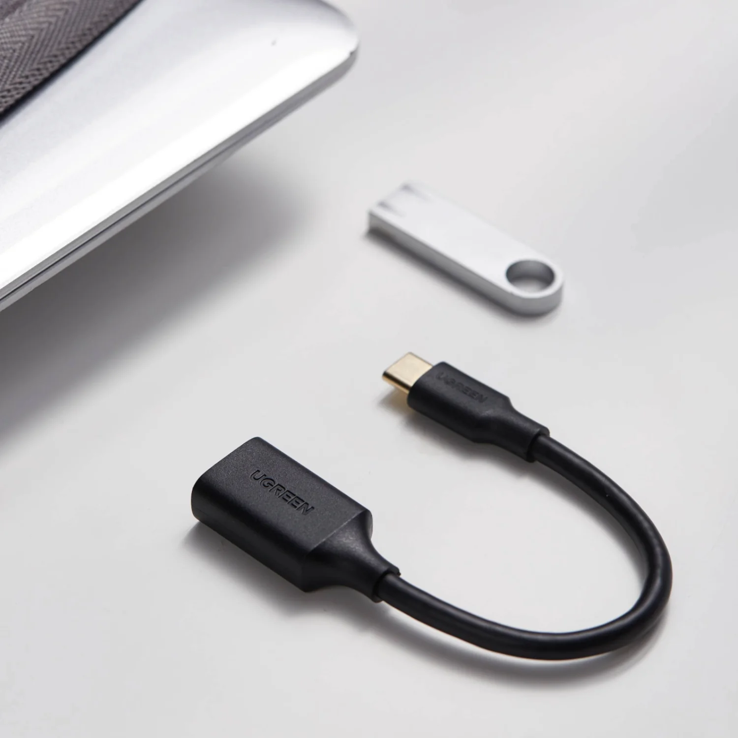 UGreen Type-C to USB-A Adapter (Male to Female, 15cm)– Black - Image 2