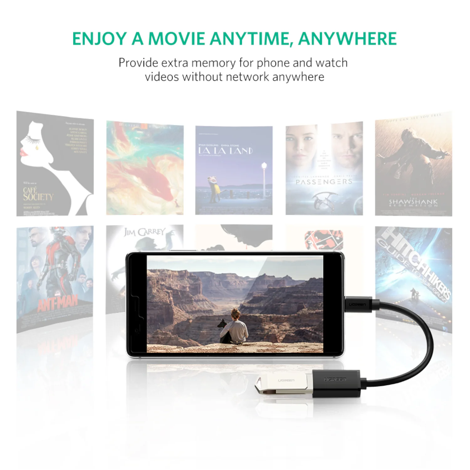 UGreen Type-C to USB-A Adapter (Male to Female, 15cm)– Black - Image 5