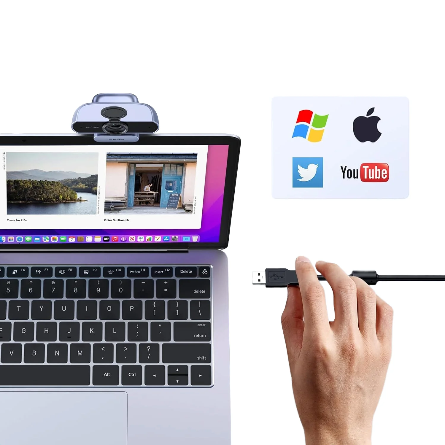 UGreen USB 1080P Webcam 30fps - Image 3