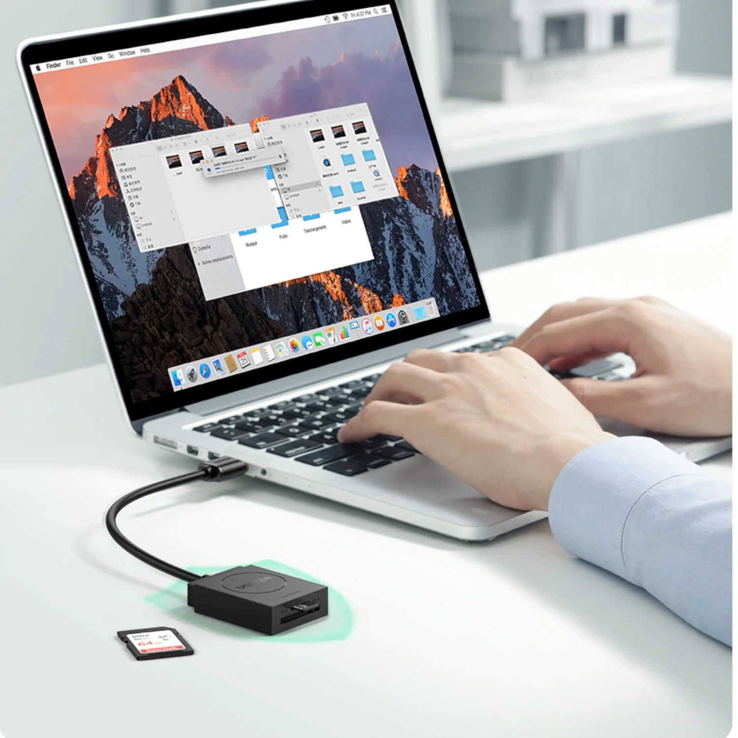 UGREEN USB 3.0 Dual Slot Card Reader for SD/TF Cards – 5Gbps Data Transfer - Image 3