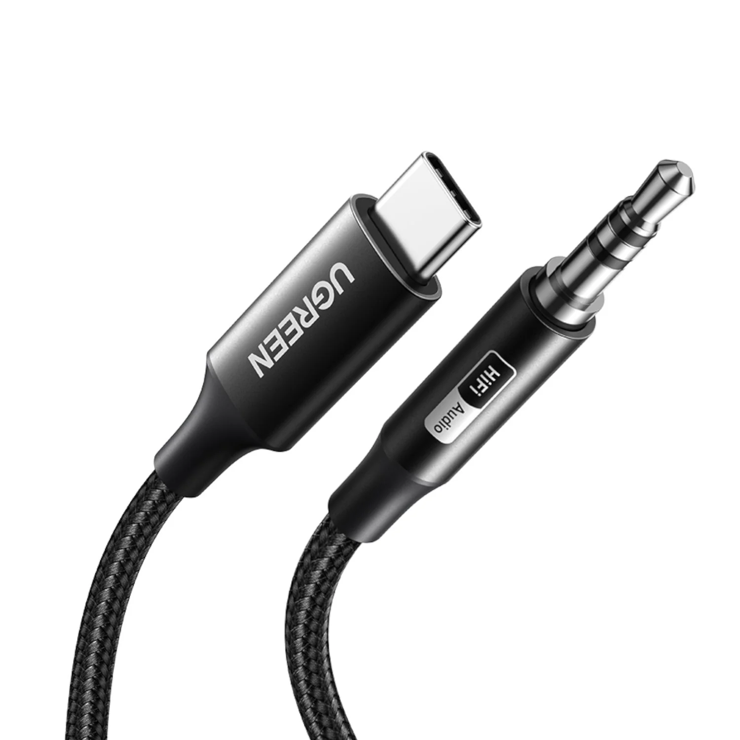 UGreen USB Type-C to 3.5mm AUX Audio Cable 2M - Black - Image 3