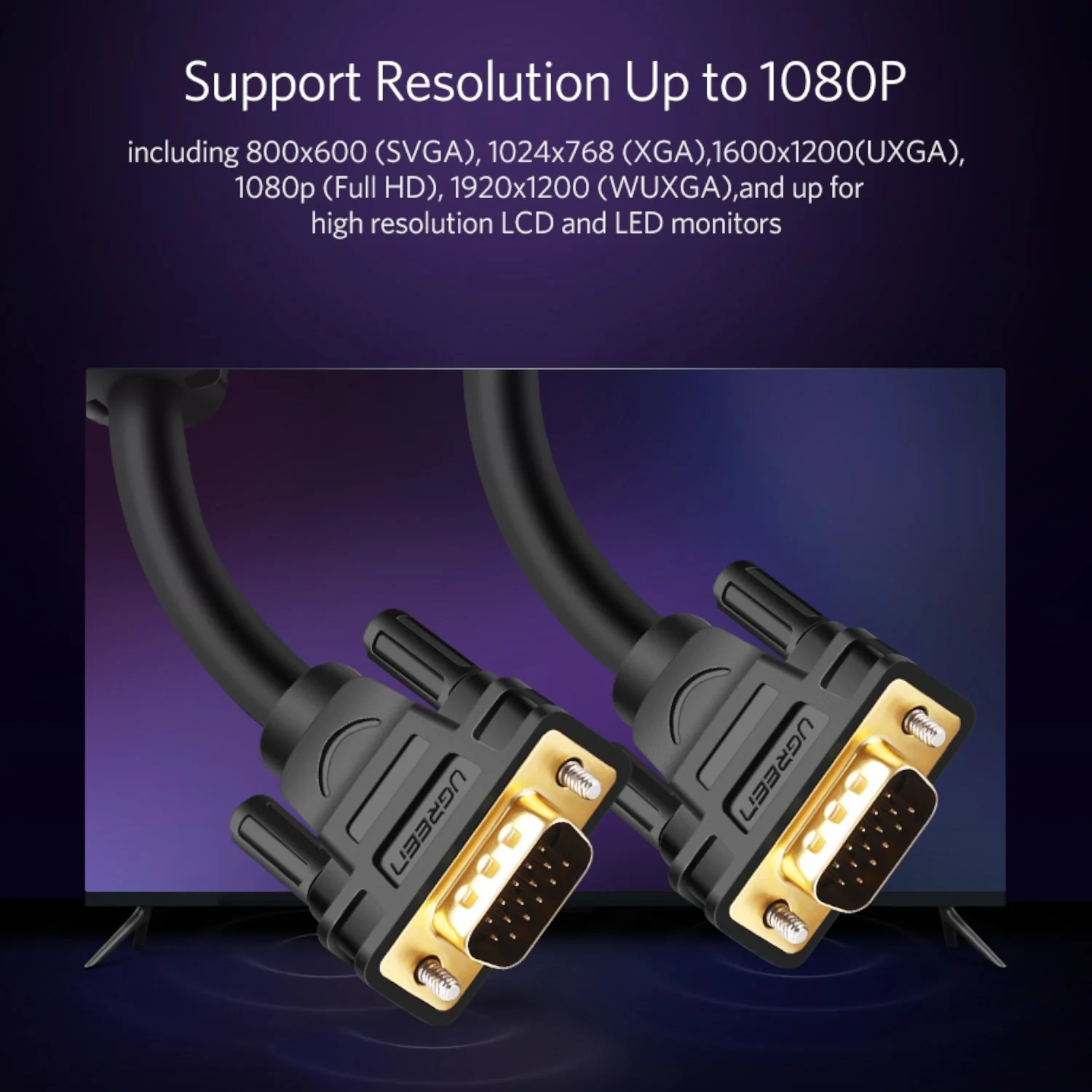 UGreen VG101 VGA Male to Male Cable 3M - Image 4