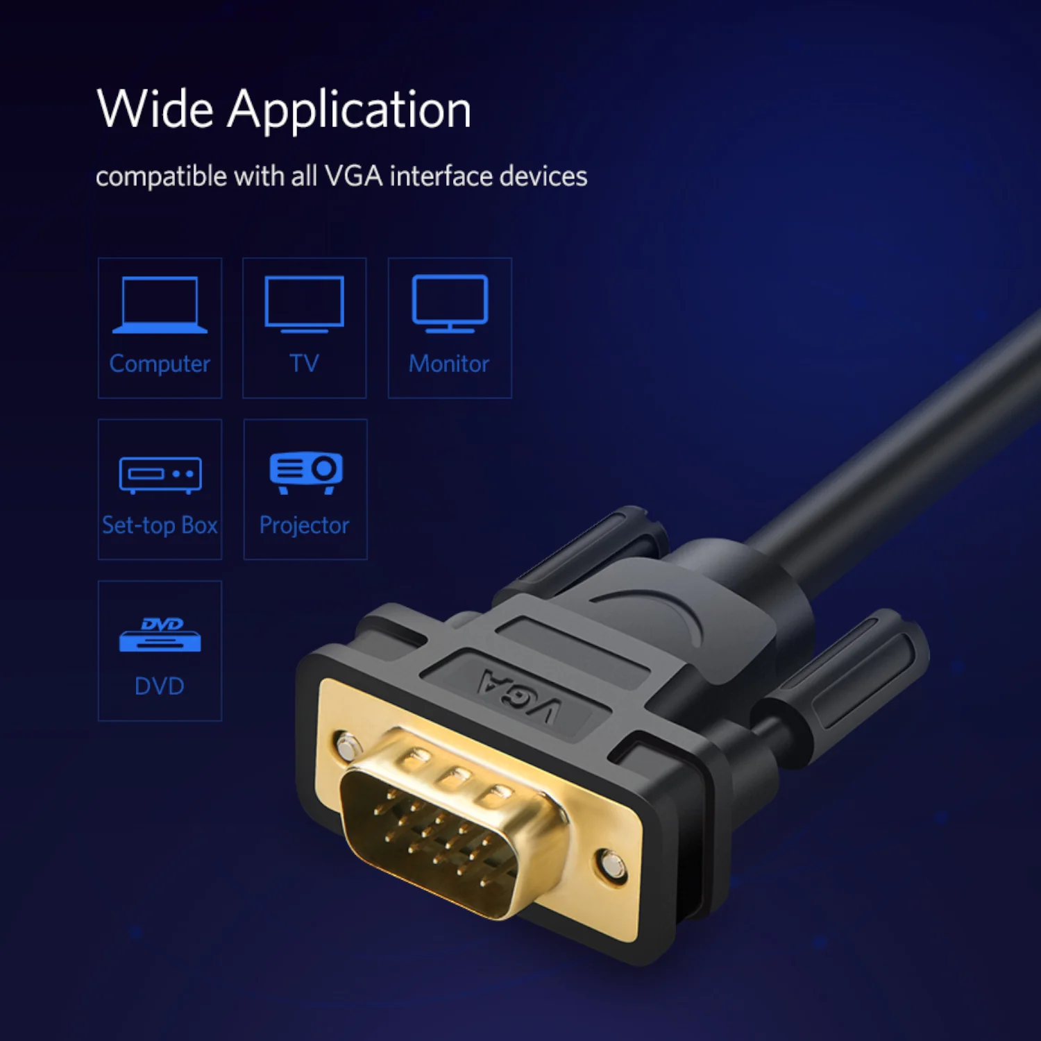 UGreen VG101 VGA Male to Male Cable 3M - Image 5