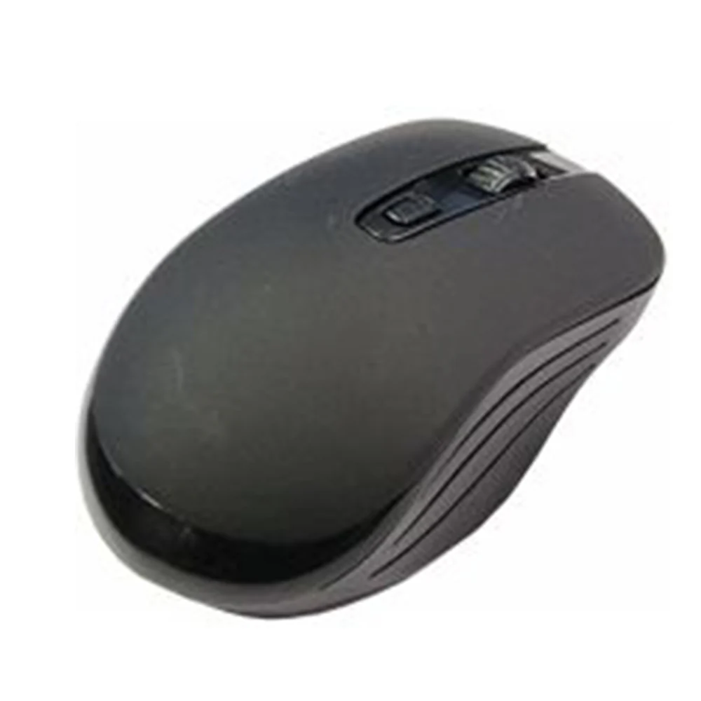 MicroWorld MEQ-037 Wireless Mouse – Black | 2.4GHz Ergonomic Optical Mouse | AA Battery Powered - Image 2