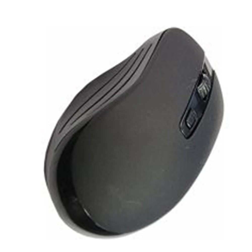 MicroWorld MEQ-037 Wireless Mouse – Black | 2.4GHz Ergonomic Optical Mouse | AA Battery Powered - Image 3