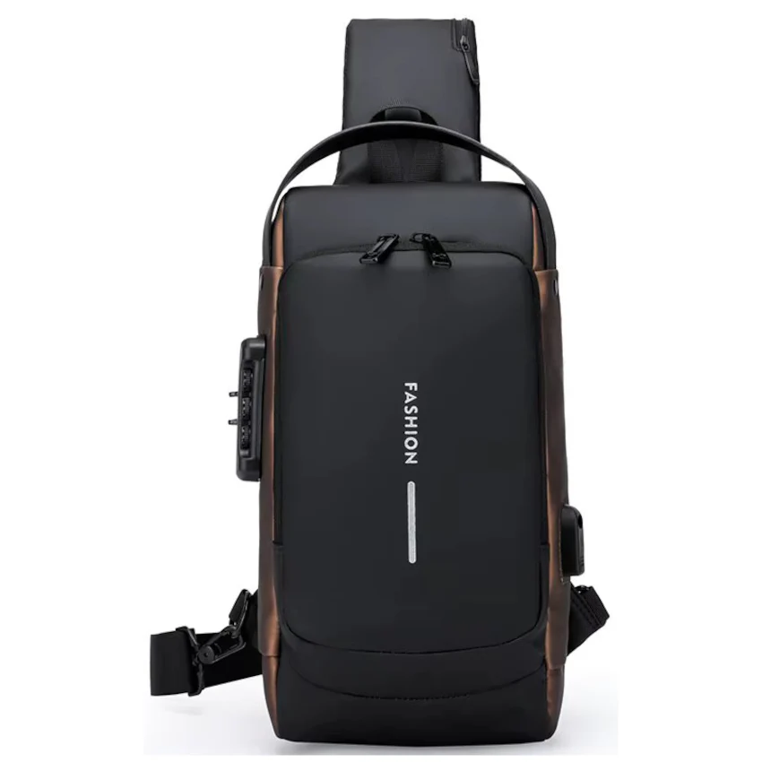 X23 Anti-Theft Cross Body Sling Bag with USB Charging Port – Secure PU Travel Shoulder Bag - Image 3