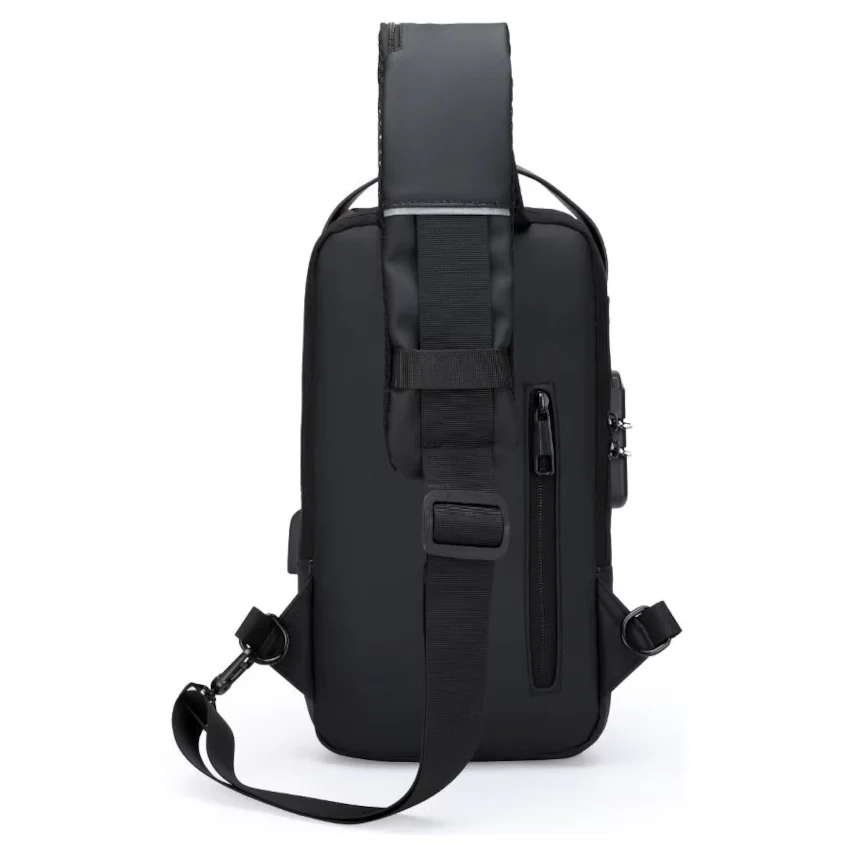 X23 Anti-Theft Cross Body Sling Bag with USB Charging Port – Secure PU Travel Shoulder Bag - Image 4