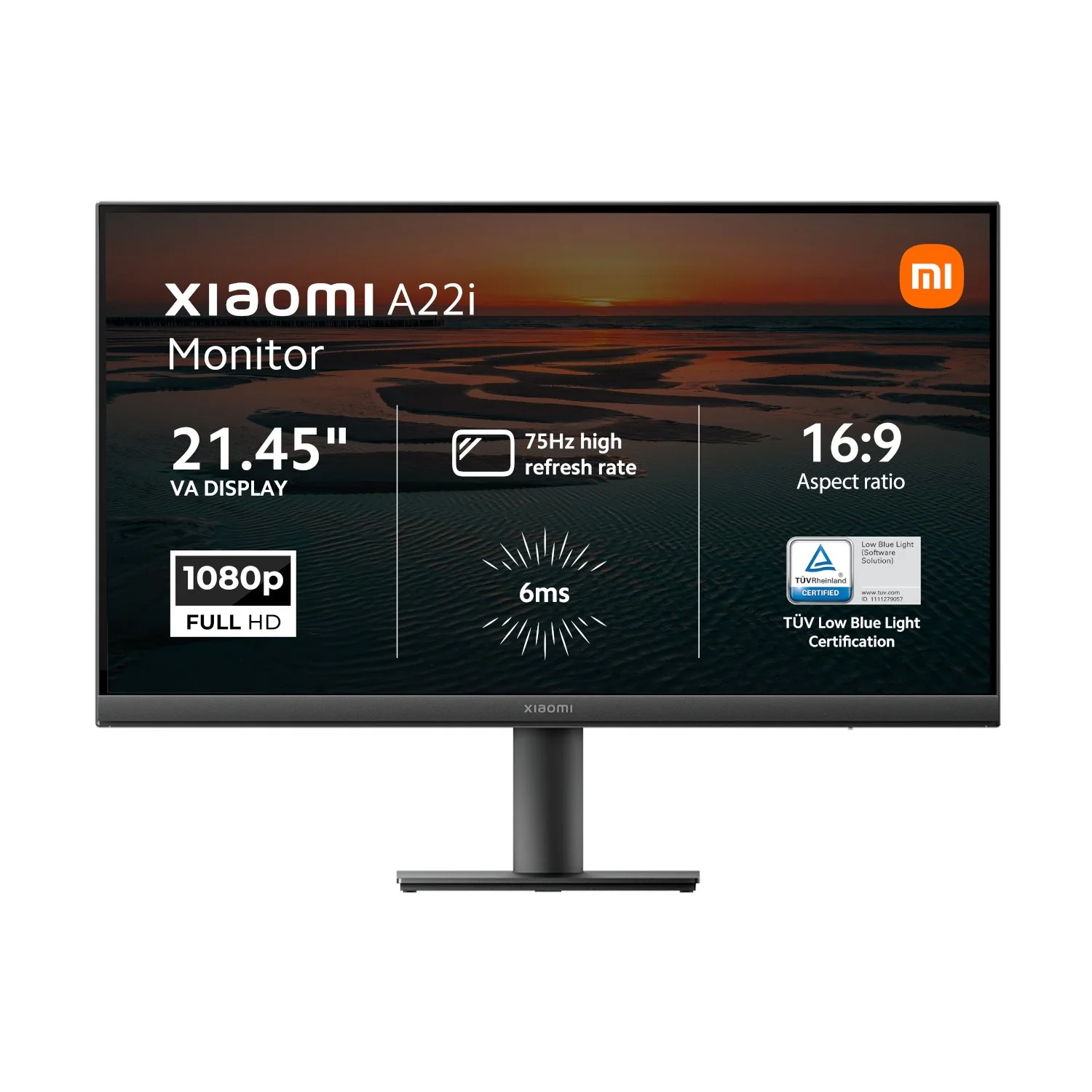 Xiaomi A22i 22" Full HD 1080p VA Monitor (75Hz, 6ms, 16:9, HDMI/DP, Flicker-Free, and VESA Mount) - Image 7