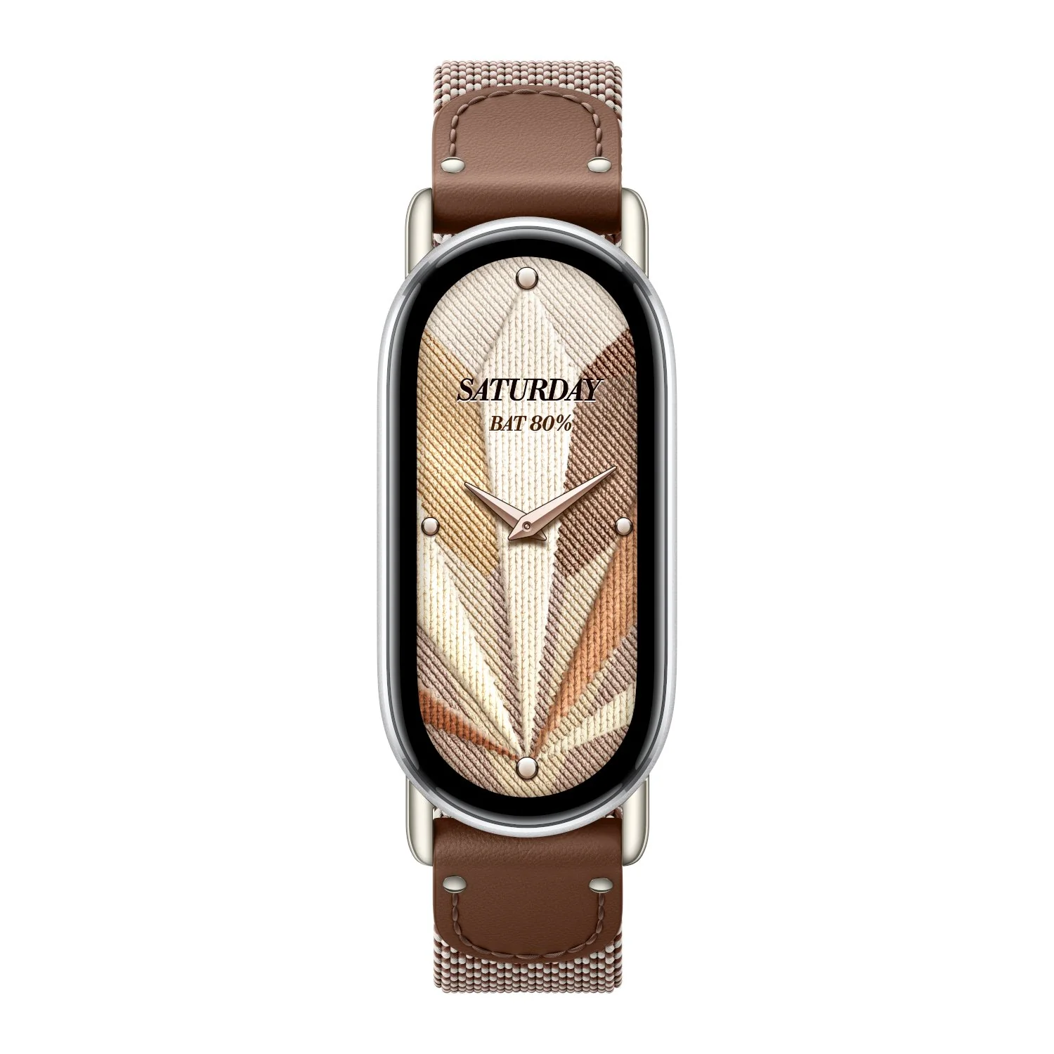 Xiaomi Smart Band 10 Knitted Silk Strap - Feather Brown - Image 4