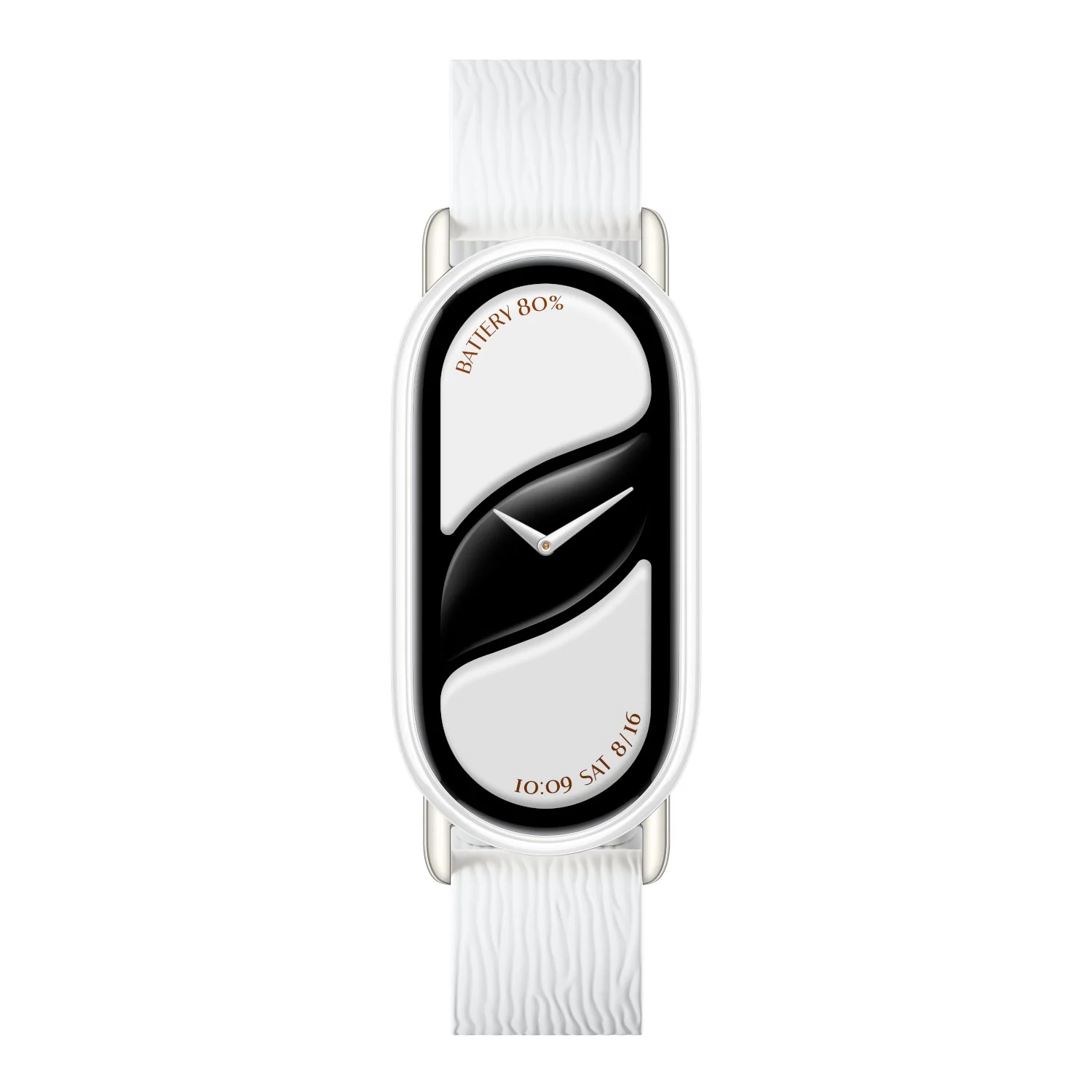 Xiaomi Smart Band 10 Magnetic Kona Leather Strap - Glacier White - Image 4